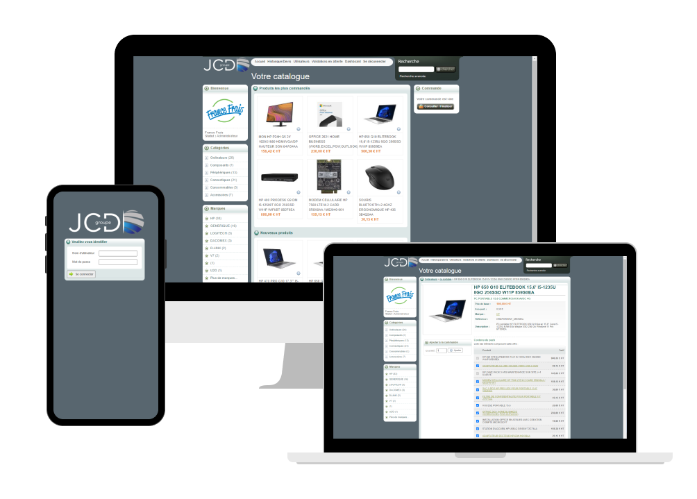 Application web de JCD Commerce
